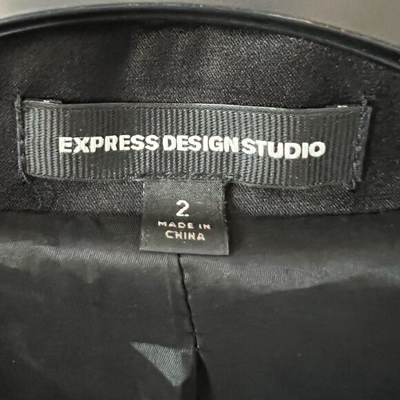 Express Design Studio Satin Tuxedo Suit Jacket - Picture 5 of 8